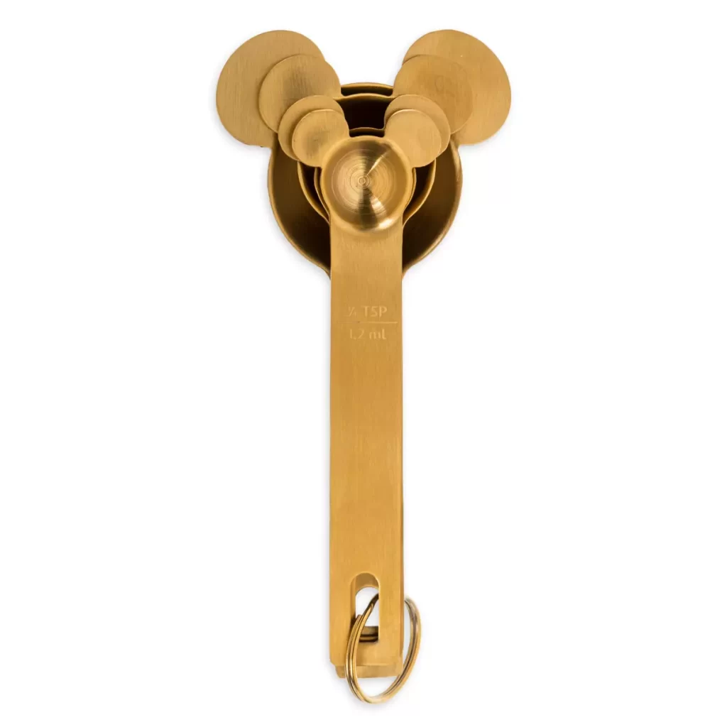 Gold measuring spoon with a mickey head