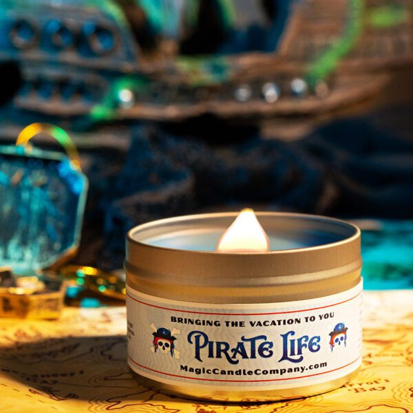 Easiest ways to make your home smell like Disney. Pirate life candle burning.