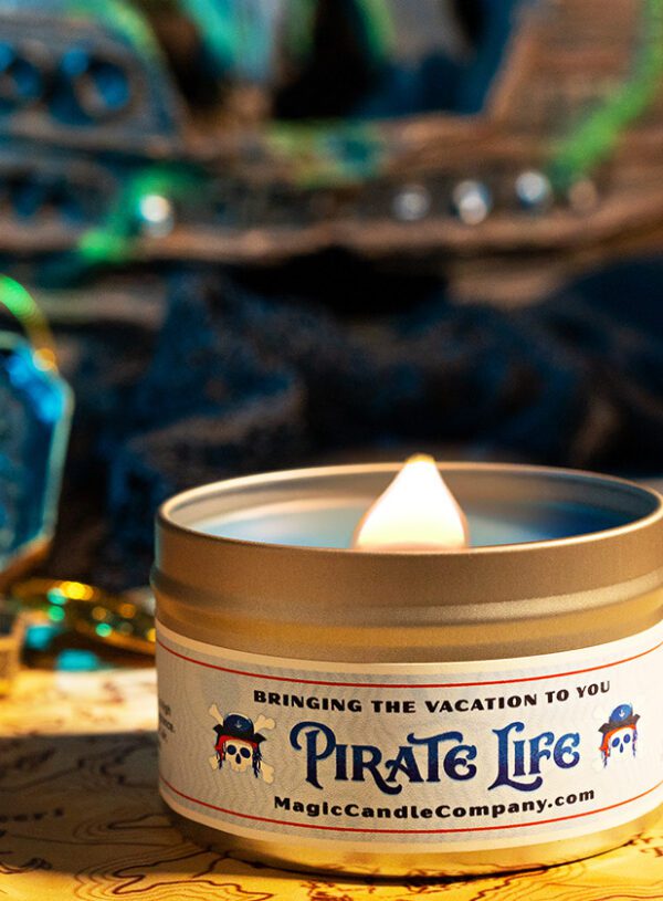 Easiest ways to make your home smell like Disney. Pirate life candle burning.