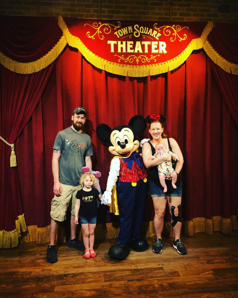 Our Best one-day at magic kingdom with kids itinerary picture with Mickey. 