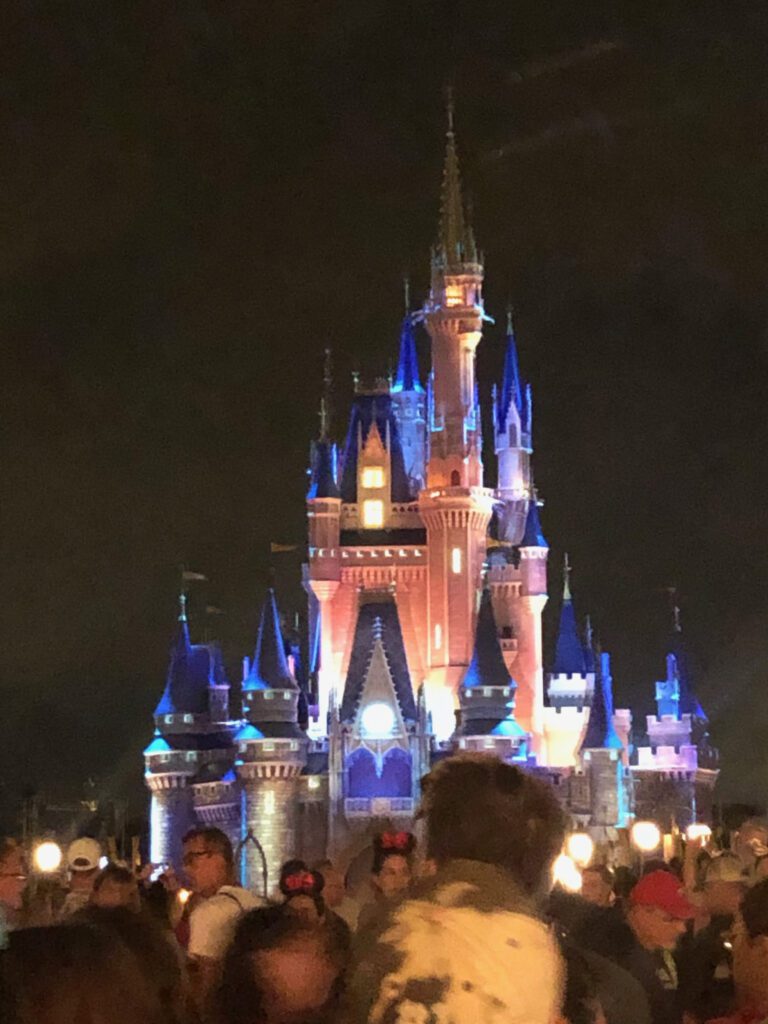 The Best one-day at magic kingdom with kids itinerary castle picture at Disney World. 