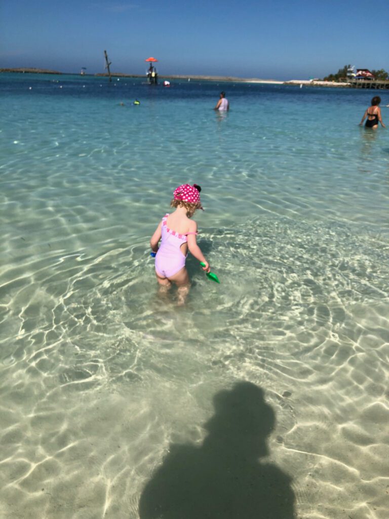 Em swimming at the Family Beach